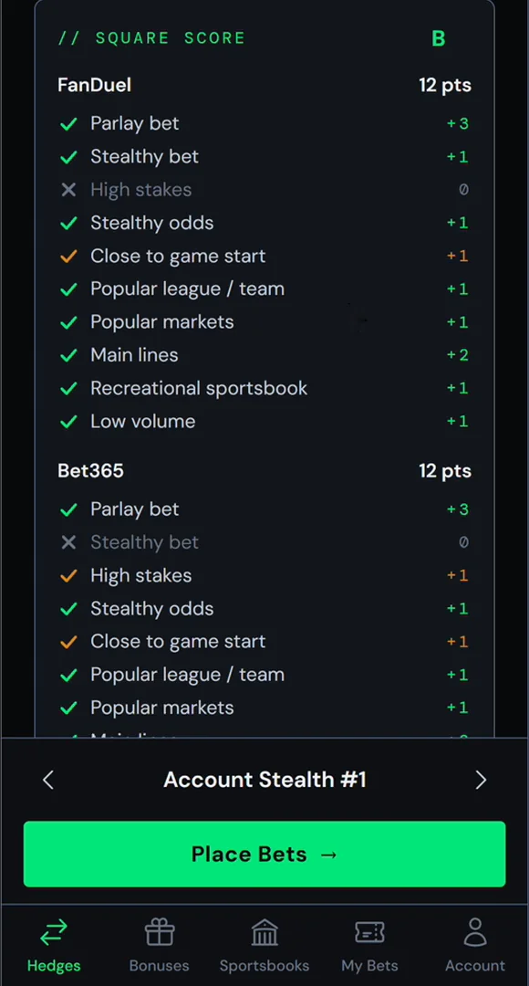 Close to game start is the biggest one you control. Full points inside 15 minutes; partial points day-of.